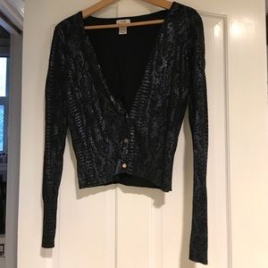 Snake skin print dark blue and black